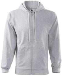 MALFINI Férfi felső Trendy Zipper - Világosszürke melírozott | L (4100315)