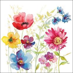 Ambiente Aquarell Meadow papírszalvéta 33x33cm, 20db-os