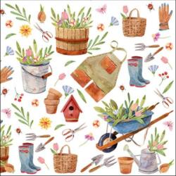 Ambiente Kerti eszközök papírszalvéta 33x33cm, 20db-os