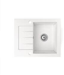  Gránit mosogatótálca NERO Monza + szifon (fehér) (M574-470W0)