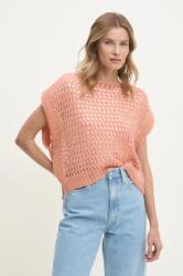 Benetton mellény gyapjú keverékből narancssárga, 114VD10BR - narancssárga S