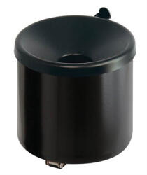 VEPA BINS Fali hamutartó, acél, henger alakú, VEPA BINS, fekete (VB150004 BLACK) - iroszer24