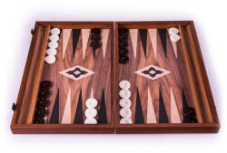 Manopoulos Set joc table backgammon lemn cu aspect de nuc , 38 x 44 cm Joc de societate