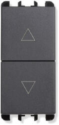 Simon Urmet Buton Dublu Cu Interblocare 1p, 10a, Antracit (12212-)
