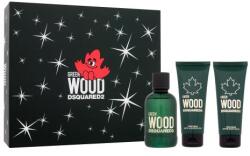Dsquared2 Green Wood set1: EDT 100 ml + gel de duș 100 ml + balsam după bărbierit 100 ml pentru bărbați