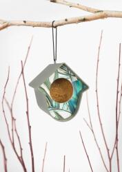 SingingFriend Evie madáretető levélmintás előlappal, szürke (P021) (38843)