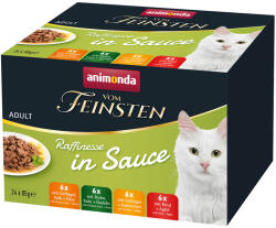 Animonda Vom Feinsten 24x85g Aaimonda vom Feinsten Adult Raffinesse nedves macskaeledel szószban vegyes csomag