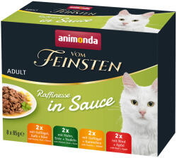 Animonda Vom Feinsten 8x85g snimonda vom Feinsten Adult Raffinesse nedves macskaeledel szószban vegyes csomag