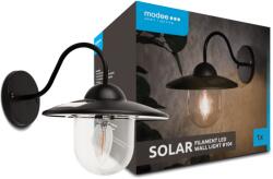 Modee LED Lámpatest Fali Napelemes Filament Meleg Fehér Kültéri Fekete Ip44 Modee