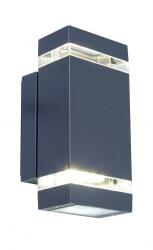 LUTEC LED Lámpatest Oldalfali 2 Irányú 8 W Természetes Fehér Sötét Szürke Kültéri Ip44 Lutec Focus