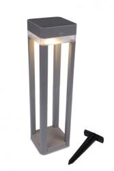 LUTEC Table Cube LED Lámpatest Álló Kültéri 1W Napelemes Dimmelhető Meleg Fehér Ip44 Szürke