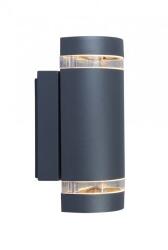 LUTEC LED Lámpatest Oldalfali 2xGu10 2 Irányú Sötét Szürke Kültéri Ip44 Lutec Focus