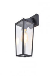 LUTEC LED Lámpatest Oldalfali E27 Foglalat Matt Fekete Kültéri Ip44 Lutec Pine