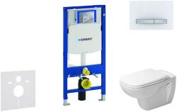 Geberit Duofix - Modul pentru WC suspendat cu clapetă Sigma50, alb alpin + Duravit D-Code - WC și capac Rimless, SoftClose 111.300. 00.5 NH8 (111.300.00.5 NH8)