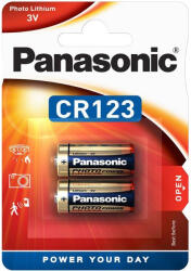 Panasonic CR123A elem (3V) (2db) (CR-123AL/2B) (CR-123AL-2B)