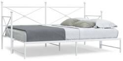 vidaXL Daybed with Trundle without Mattress White 80x200 cm acél (4104687)
