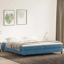 vidaXL sötétkék bársony rugós ágy matrac nélkül 200x210 cm (3315847) - vidaxl
