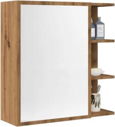 vidaXL kézműves színű szerelt fa tükrös szekrény 62, 5 x 20, 5 x 64 cm (856178)