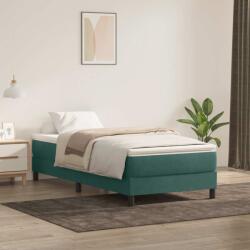 vidaXL sötétzöld bársony rugós ágy matraccal 80x220 cm (3315948)