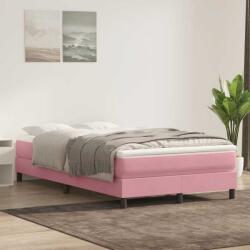 vidaXL rózsaszín bársony rugós ágy matrac nélkül 120x220 cm (3315872)
