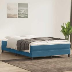 vidaXL sötétkék bársony rugós ágy matrac nélkül 140x220 cm (3315877)