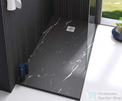 becrisa PALMA DECO 100x150 cm-es (A oldal x B oldal, lásd műszaki rajz) zuhanytálca, marquina storm PAD77L100X150 (PAD77L100X150)