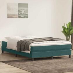 vidaXL sötétzöld bársony rugós ágy matraccal 140x220 cm (3315972)