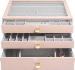 Stackers Casetă pentru bijuterii Stackers supersize roz cu 3 sertare (75912)