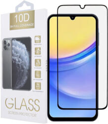Samsung Galaxy A16 4G / A16 5G üvegfólia, tempered glass, előlapi, 10D, edzett, hajlított, fekete kerettel