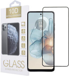 Motorola Moto G04 / G04s / G24 / G24 Power / E14 üvegfólia, tempered glass, előlapi, 10D, edzett, hajlított, fekete kerettel