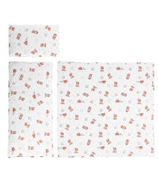 Lorelli 3 részes nyári ágynemű garnitúra babakocsiba - Bears & Pillows beige