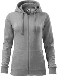 MALFINI Hanorac damă Trendy Zipper - Gri închis prespălat | L (4111215)