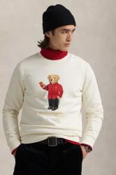Ralph Lauren pamut melegítőfelső bézs, férfi, nyomott mintás, 710961598 - bézs M