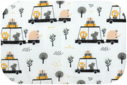  Színes mintás textil pelenka 70X80cm-Kirándulás az állatkertben