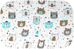  Színes mintás textil pelenka 70X80cm-Türkiz macik