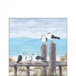 Ambiente Papírszalvéta 25x25cm, 20db-os - Seagulls on the dock