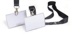 DURABLE Névkitűző, nyakbaakasztóval, 54x90 mm, DURABLE "CLICK FOLD", áttetsző (DB821719) - onlinepapirbolt