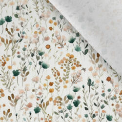 Takoy Prémium pamut NELA mini virágok smaragd