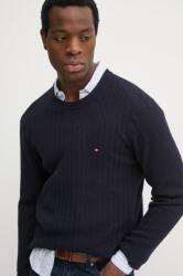 Tommy Hilfiger pamut pulóver könnyű, sötétkék, MW0MW37400 - sötétkék XL