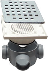 Evotools Sifon Pardoseala Patrat cu Inaltator SL 3 Intrari SP-H80-340L50-1 (671245)