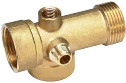 Evotools Racord din Alama cu 5 Cai pentru Hidrofor - Diametru 1 inch Lungime 105 mm (680822)