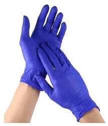 Gumikesztyű nitril púdermentes XL 100 db/doboz Guarder kék (1013XL)