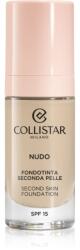 Collistar NUDO Second Skin Foundation SPF 15 világosító hidratáló make-up kisimító hatással árnyalat 1N Avorio 30 ml