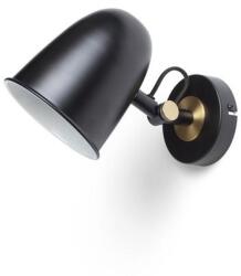 Rendl light studio DANNY fali lámpa fekete sárgaréz 230V LED E14 5W (R14186)