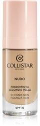 Collistar NUDO Second Skin Foundation SPF 15 világosító hidratáló make-up kisimító hatással árnyalat 2G Beige Dorato 30 ml