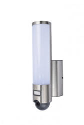 LUTEC LED Lámpatest Oldalfali Mozgásérzékelős 15.5 W CCT Dimmelhető Króm Kamerával Kültéri Ip44 Lutec Connect Elara