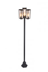 LUTEC LED Lámpatest Álló 198 cm 3xE27 Foglalat Matt Fekete Kültéri Ip44 Lutec Pine