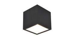 LUTEC LED Lámpatest Oldalfali 6.7 W Meleg Fehér Matt Fekete Kültéri Ip65 Lutec Gemini
