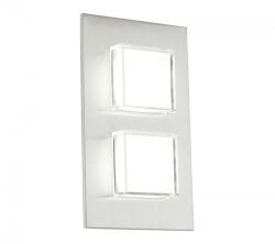 EGLO LED Lámpa Oldalfali 2x2.5 W Meleg Fehér Nemesacél Kültéri Ip44 Eglo Pias 93365
