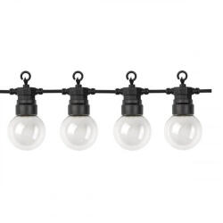 OPTONICA LED Fényfüzér Kültéri E27 10 db x 0.5 W 8 m Ip65 m Ip65eleg Fehér Fekete